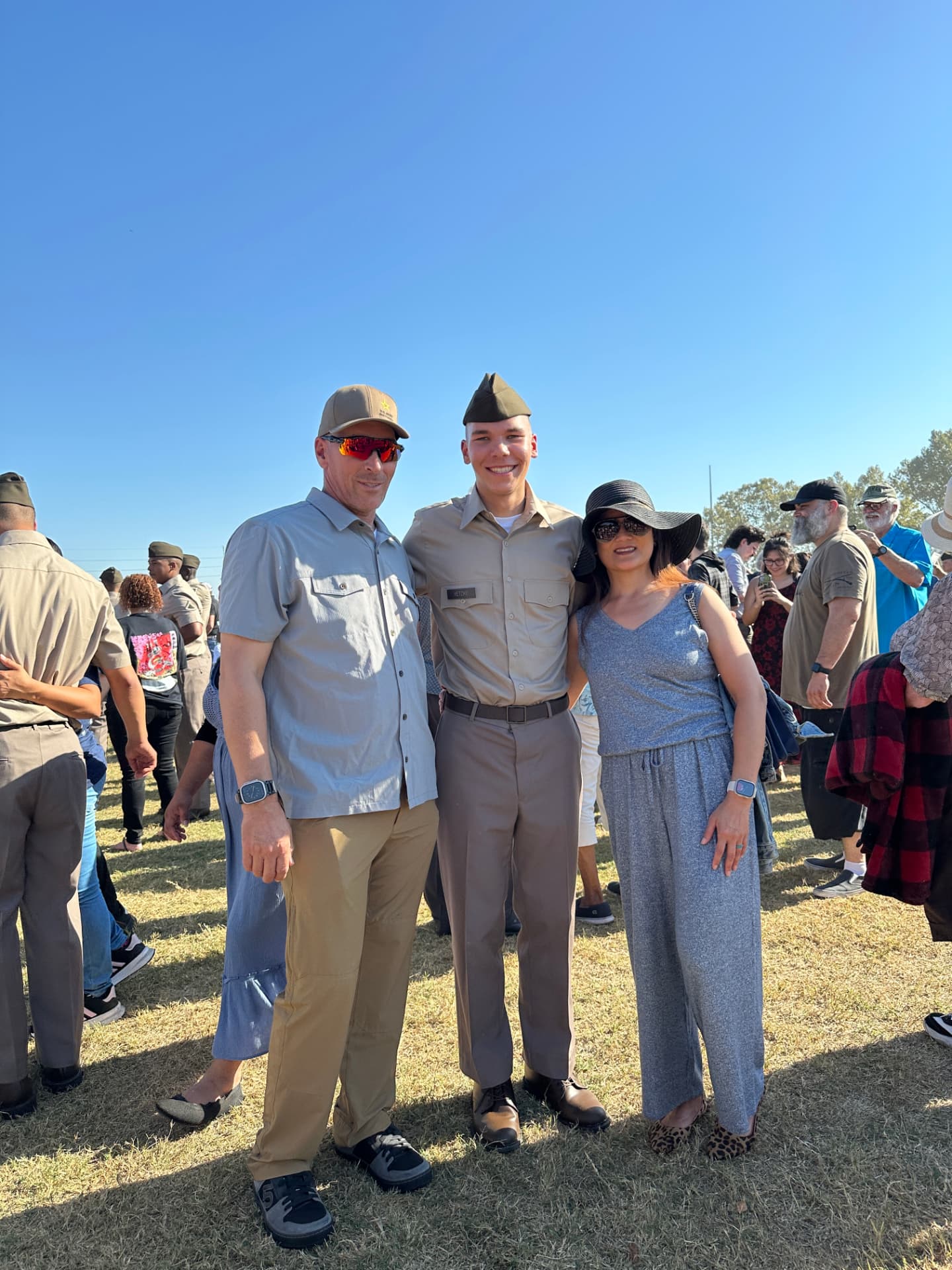 With my dad and step mom at my Army graduation